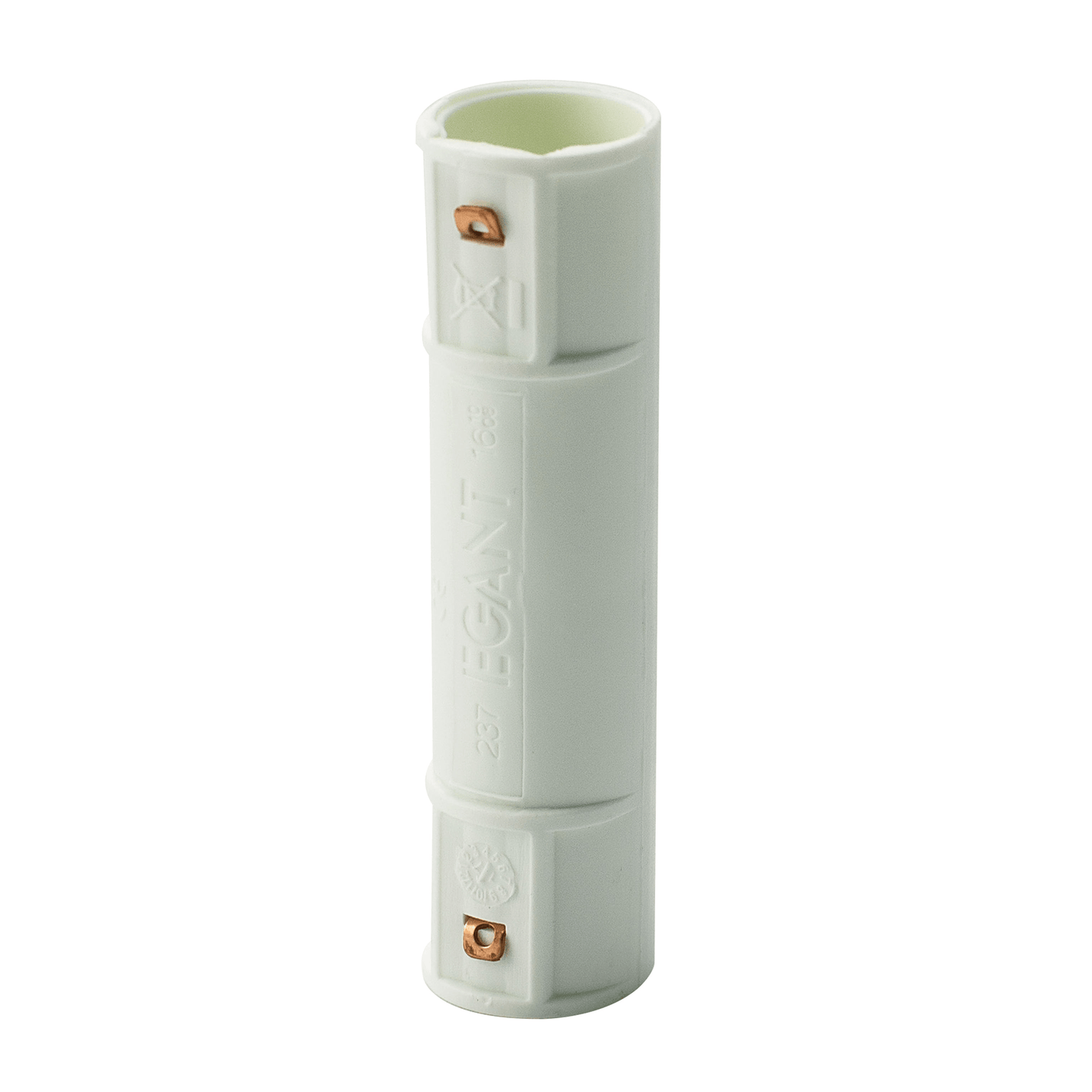 Egant - Pipe joint with fixators, Ø16 mm. White