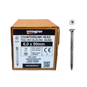 4PRO - Countersunk Head Wood Screws, Zinc Coated (5.0 x 50-120 mm) (250 pcs)
