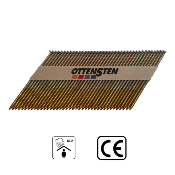 Strip Nails 34° Galvanized, Grooved (3.1 x 90 mm) (3000 pcs.)