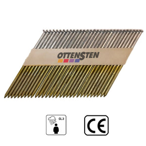 Strip Nails 34° Hot Zinc, Ribbed (3.1 x 90 mm) (3000 pcs.)