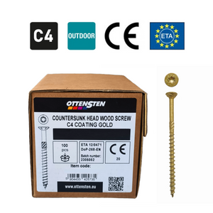 Ottensten - KTX Wood Screws with Countersunk Head, TTX20 (4.8 x 75 mm) (250 pcs) C4