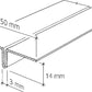 T-shaped profile (1.0 x 50 x 3100 mm)