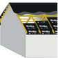 Diffusion Open Roof Panels "Win Win" (distance between rafters 600 mm) (450 x 850 x 50 mm)