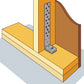 AH29050/2 Simpson Strong-Tie - Mounting Bracket (292 x 52 x 40 mm) (2 mm)