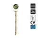 Eurotec Paneltwistec - Recessed Head Wood Screws, Zinc Coated (5 x 40-120 mm)