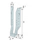 IUSE239/92 - Double Beam Holder (239 x 92 x 1.2 mm)
