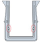 IUSE239/92 - Double Beam Holder (239 x 92 x 1.2 mm)