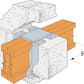 JHMI400/61 - Double Beam Holder for Wall (400 x 61 x 2 mm)