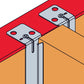JHMI400/61 - Double Beam Holder for Wall (400 x 61 x 2 mm)
