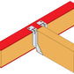 JHMI400/61 - Double Beam Holder for Wall (400 x 61 x 2 mm)