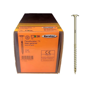 Eurotec Paneltwistec - Wood Screws with Enlarged Head, Zinc-Coated (6 x 50-220 mm) (100 pcs)